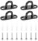 Xiciki 4 Pack Eye Plate U Shaped Brackets Metal Pad Eye Plate Heavy Duty Black Ceiling Hooks for Hanging, Wall Mount Marine Hardware Hooks with Screws