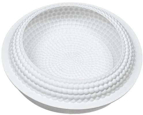 Hbbgdiy Rundes Perlen-Design Silikon-Mousse-Kuchenformen, unkomplizierte Easy-Freisetzung wiederverwendbares Gebäck und französische Dessert-Backring für Kuchen und Mousses