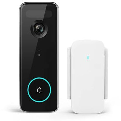 Videocitofono WiFi Ultra HD da 5 MP Telecamera Esterna Rilevamento Movimento PIR Campanello for Porta Wireless IP66 a 2 Vie