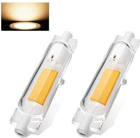 ZJZG R7S LED 78mm Dimmbar, 20W R7S 78mm Ersatz für 200W Halogen Leuchtmittel, Leuchtmittel LED Stab Warmweiß 3000K 2000LM, Kein Flackern, 360°Abstrahlwinkel, 2er Pack