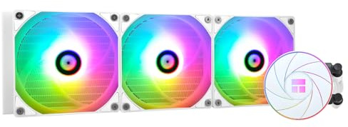 TR-Thermalright AQUA ELITE 360 White Liquid CPU Kühler, 360mm Aio Kühlung, 3 PWM Lüfter Low Noise-ARGB, für AMD AM4/AM5, Intel LGA1851/1700/115x/1200/2011 (Weiß)