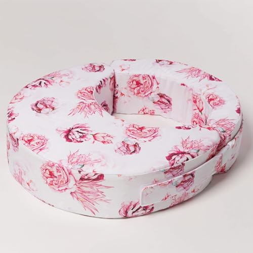 TuliBoo Stillkissen mit Taillenfixierung, freihändiges Stillen, ergonomische Lagerung, Nacken- und Rückenstütze, Abnehmbarer Baumwollbezug, Universalgröße XS–5XL