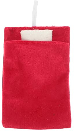 FELTECHELECTR Puppenschlafsack Klein Auswechselbar Rot mit Kissen Kompakt und Wiederverwendbar Puppenhaus Zubehör für Gemütliche Puppenbetten