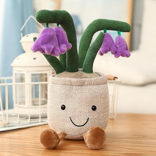 XIMEY Plüsch Pflanze im Topf, Plüschtier im Topf Pliischtier, Plüsch Blume, Kuscheltier Pflanze, Pflanzen Plüschfigur Dekofür Kinder Baby Mädchen Junge
