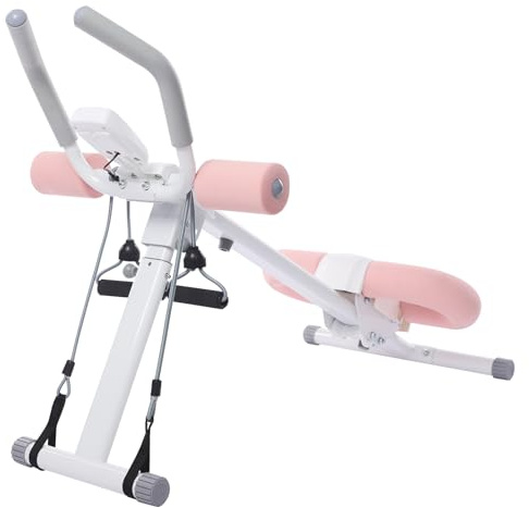 BRRIDE Bauchtrainer für Zuhause, Bauchmuskeltrainer Abdominalmaschine, Klappbar Bauchmuskeltraining Multifunktionale Trainingsgerät für Ganzkörpertraining mit LCD-Monitor, Home Gym Equipment