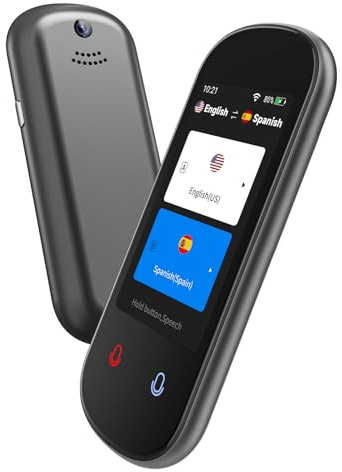Appareil de traducteur de langue, 2026 Traducteur vocal bidirectionnel AI pour traduction vocale/texte/hors ligne/photo, plus de 150 langues traduction en ligne, appareil de traducteur portable de