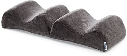 TEMPUR Cuscino per Gambe in Memory Foam, cuscino di supporto per la riduzione della pressione e il comodo sollevamento della parte inferiore delle gambe, fodera lavabile (20 x 54 x 10 cm), Antracite
