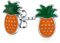 Kleine Sommerfrucht Orange Emaille Ananas Ohrstecker Für Teenager Frauen .925 Sterlingsilber