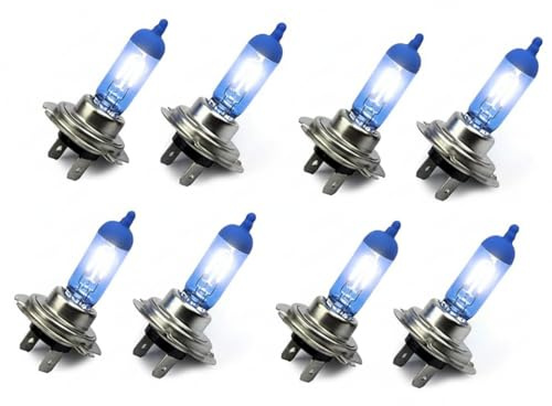 - 8x Stück H7 55W PX26D UV-Kristallglas XENON OPTIK Halogen Lampen Long Life Birnen Super White