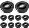 JOYINLED 10pcs Stück Downlights Deckenleuchte 30 ° drehbaren LED COB Spot 3Watt 300Lumen + Treiber 3000 K Warm Weiß