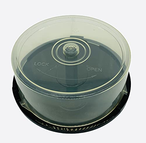 10 x CD DVD Blu Ray Disc Cake Box - Polyproline Clear Plastic Tubs (Holds 25 discs) Pack of 10 By Dragon Trading®