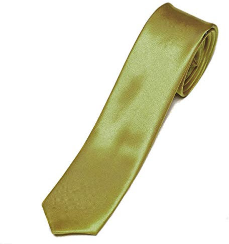 Business Krawatte ca. 5cm schmal - Slim Tie - in diversen Uni-Farben,Einheitsgröße,Oliv
