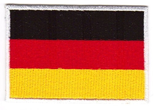 Aufnäher Bügelbild Aufbügler Iron on Patches Applikation Flagge Deutschland 3 x 2cm