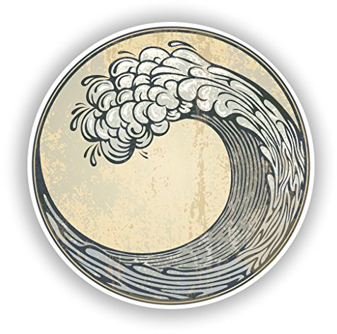 2 x Ocean Wave Vinyl Aufkleber Reise Gepäck # 10210-10cm/102mm Wide
