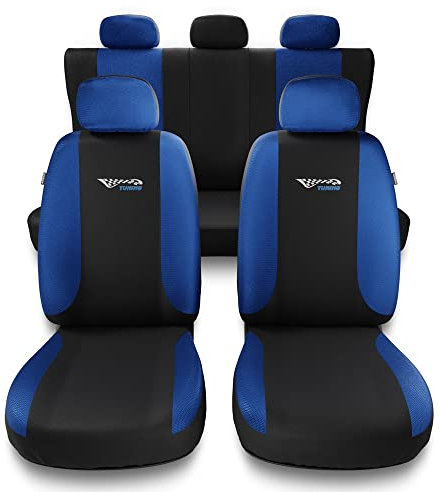 Mossa - Universal Sitzbezüge Auto kompatibel mit VW Volkswagen Polo III, IV, V, VI (1994- ) - Autositzbezüge Schonbezüge für Autositze - TG-BL