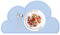 HONGXIN-SHOP Tovaglietta di Silicone Anti-Scivolo Forma di Nuvola Baby Tovaglietta Impermeabile Tovaglietta per Neonati e Bambini, Blu
