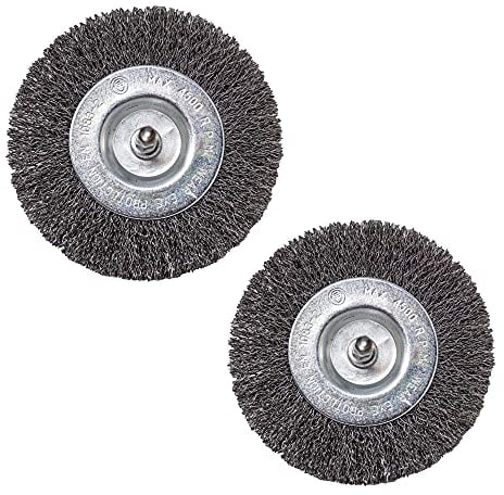 2 Ersatzbürsten Nylon Ersatzfugenbürste passend für Güde Fugenreiniger GFR 401 (94317) zur Anwendung auf kratzempfindlichen Untergründe Natursteinplatten Terasse polierte Flächen (2 Metallbürsten)