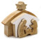 Stern Fabrik Krippe Deko-Figur aus Mango-Holz mit Keramik-Front, 15,5x12x4cm, 3D-Figur Weihnachts-Deko Weihnachten