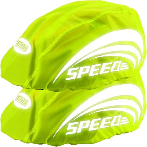 JSHAHA 2er-Pack Fahrradhelm Überzüge Fahrradhelm Regenschutz Grün