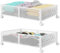 PHINOX Almacenamiento debajo de la cama, contenedores de almacenamiento debajo de la cama con ruedas, cajón organizador de almacenamiento de zapatos debajo de la cama para dormitorio, ropa, zapatos