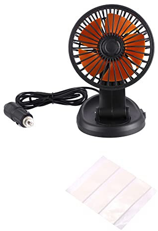 X AUTOHAUX Car Fan 24V Electric Car Cooling Fan Cigarette Lighter Black