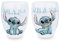 Silver Buffalo Disney Lilo and Stitch Ohana Means Family Floral Sketch Pose Stemless Wine Glasses, Set of 2