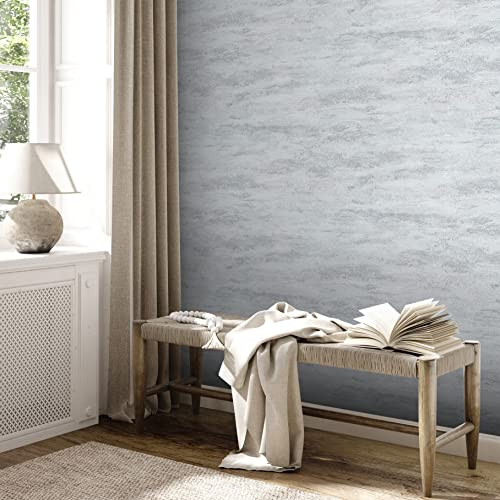A.S. Création Tapete Putzoptik Grau Silber Terra 390413 - Vliestapete Steinwand - 10,05 m x 0,53 m Made in Germany