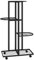vidaXL Fioriera a 4 Piani con Ruote 44x23x80 cm Ferro Nero