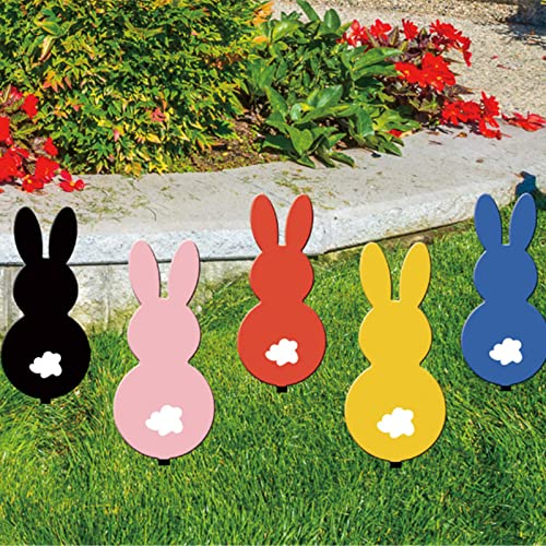 Osterstecker Osterhase Osterdeko Gartenstecker Hase Dekofiguren zur Osterdekoration Vintage Gartendeko Frühling Osterhase Dekoration zu Ostern für Haus und Garten Frühling & Sommer Deko (E, One Size)