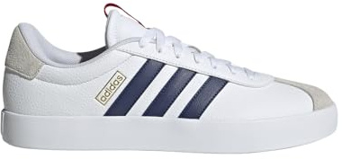 adidas Vl Court 3.0 Herren-Sneaker, Weiß/Dunkelblau/Better Scarlet, 9.5