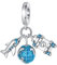 BIZK Flugzeug,Erde und Kofferraum Charm-Anhänger für Armband 925 Sterling Silber Charm Bead Pendant für Europäische Armbänder und Halsketten