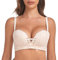 FallSweet Add Two Cups Lace Push Up Bra Ultra Padded Wireless Support Brassiere (Beige, 34A)