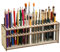 Cozlly Pinselhalter Malen Holz, Pinselhalter Malen, Stifte und Pinselhalter, Holz Make Up Pinsel Halter Ständer, Pinsel Organizer, Pinselregal Aufbewahrungs Organizer für Buntstifte Schminkpinsel