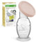 haakaa Manual Silicone Breast Pump with Suction Base and Silicone lid Set, One-Piece Design, Hands-Free Silent Operation, Natural Suction, Spill-Proof & Easy to Clean, 5oz/150ml, Blush