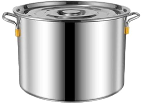 Poupangke Olla con Tapa De Acero Inoxidable Olla Grande Olla Grande Olla para Verduras Jarra De Agua Olla para Conservas Olla De Acero para Sopa De Arroz Restaurante Salsa Aceite En Casa