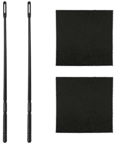 2 varillas de limpieza para flauta, 2 paños de limpieza, herramientas de limpieza de instrumentos de viento, juego de paño de limpieza, varilla de limpieza de sonda de flauta