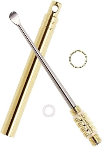 Ohrenschmalz-Entfernungswerkzeug, faltbar Typ Titanlegierung Ohr-Pick-Reiniger Portable Ohrenschmalz-Entfernungswerkzeuge Ohr Löffel befestigt einen Schlüsselring