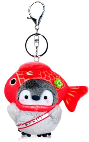 LGWJHCY Karpfenhut Plüsch Tier Spielzeug Schlüsselbund, Kleine Kuscheltiere Schlüsselanhänger, Niedlichen Flauschiges Plüschtier Schlüsselring, Zubehör Geschenke für Kinder Mädchen und Jungen