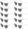 Herz Sonnenbrille Partybrille Set Herzform Brille JGA Brillen Herzbrille 90er Jahre Hippie Herzförmige Brille Herzchen Brille für Party Hochzeit Karneval Halloween 10 Stück (Weiß)