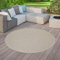 TT Home In-& Outdoorteppich Wetterfest Balkon Teppich Küche Ornamente Uni Geometrisch, Farbe:Beige, Größe:160x220 cm
