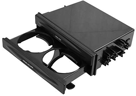 Doppel Din Einbaurahmen,Autoradio Radioblende,Car Auto Universal Radio CD Täsche-Stereo-Strich-Installation Montageschublade Mit Trinkbecher-Halter-Aufbewahrungsbox