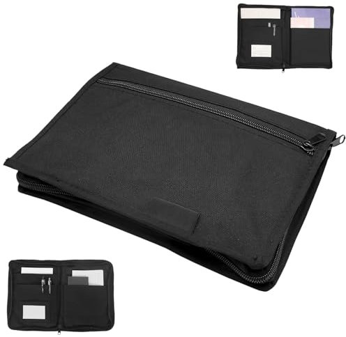 ZARADU Cartella Portadocumenti per Veicoli A5, Borsa per Documenti del Veicolo, Elegante con Scomparti Multipli