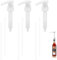 SoeUyd 3 Stück Pumpspender, Sirup Pumpe, Dosierpumpe, mit 3 Langen und 3 Kurzen Schläuchen, Geeignet zum Pressen von Sirup, Marmelade und Fruchtsäften, Wiederverwendbarer Weißer Pumpenkopf