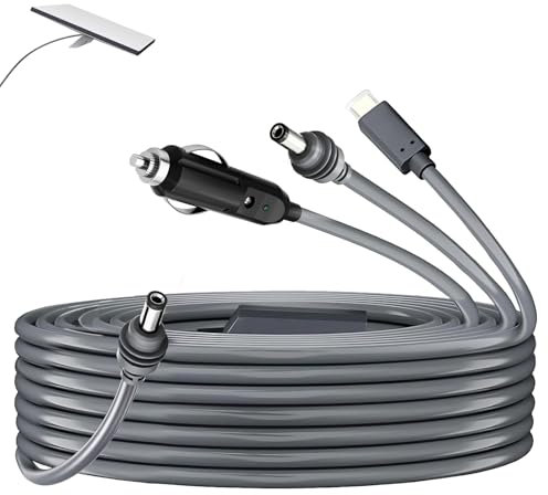JOJOCY Cable de alimentación Starlink Mini 3 en 1, USB tipo C, 12-24 V, enchufe para encendedor de cigarrillos y cable de alimentación CC para cargador de coche y conector CC para Starlink Mini (5 m)