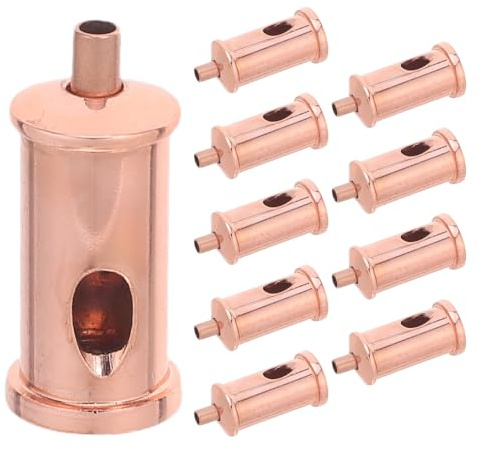 GRIRIW 10pcs Adjustable Steel Wire Rope Buckles Cable Lock Clips Metal Cord Clamps Rose Gold for Industrial Wire Rope Fixation and Display Lighting Hanging