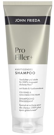 John Frieda PROfiller+ Shampoo - Inhalt: 250 ml - Für feines & geschwächtes Haar – Geeignet für farbbehandeltes Haar