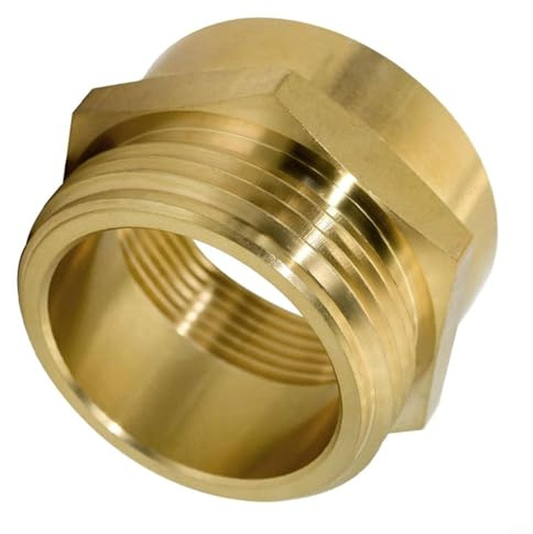Adaptateur de tuyau de pompier en laiton 1-1/2 NPT femelle vers 1-1/2 NH mâle, six pans pour connexion étanche