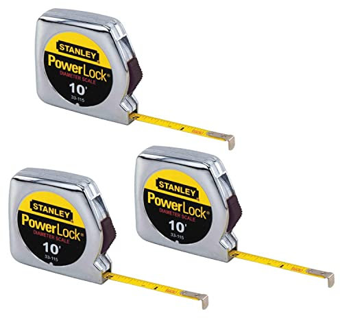 Stanley Hand Tools 33-115 10' x 1/4 PowerLock Pocket Tape Rule (3 Pack)