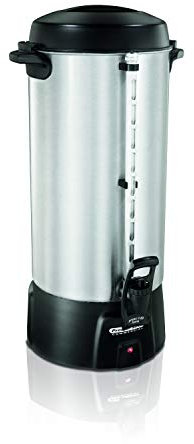 Proctor Silex Commercial 45100R Brushed Aluminum Coffee Urn, 100 Cup Capacity, Fast Brewing, One-Hand Dispensing, Dual Heaters, Commercially Rated, NSF Listed