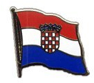 Flaggen-Pin/Anstecker Kroatien vergoldet